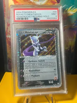 PSA 9 Rocket's Mewtwo EX #99 Team Rocket Returns Holo Pokemon 2004 - Image 1