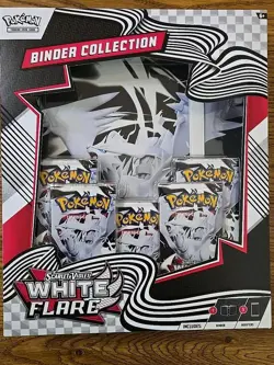 Pokemon Scarlet And Violet White Flare Binder Collection New Factory Sealed - Image 1