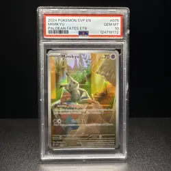 2024 POKEMON PALDEAN FATES ETB PROMO SVP #075 MIMIKYU PSA 10 - Image 1