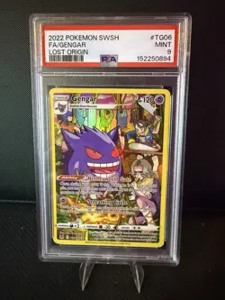 2022 Pokemon PSA 9 Gengar #TG06/TG30 SWSH Lost Origin Trainer Gallery FA Mint - Image 1