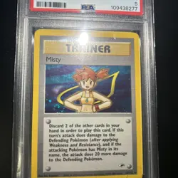 Trainer Misty (2000) Gym Heroes Holo SWIRL #18/132 PSA 5 Pokemon TCG - Image 3