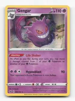 Pokemon TCG - Gengar 085/202 Moderately Played Holo Rare Sword & Shield - Image 1