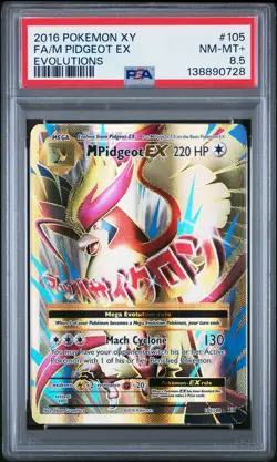 Fa/M Pidgeot Ex Evolutions Pokemon Xy Evolutions 105 NM PSA 8.5 - Image 1
