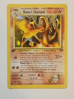 Pokemon 1st Edition Blaine's Charizard Holo 2/132 Gym Challenge Negotiable! 🔥 - Image 1