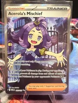 Pokemon Acerola's Mischief Me01 Mega Evolution 165/132 Ultra Rare Full Art Holo - Image 1