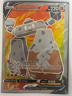 Stonjourner V 193/202 Ultra Rare Sword & Shield Pokemon NM - Image 1