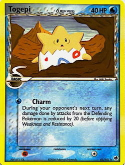Togepi 41/101 EX Dragon Frontiers Regular Uncommon Non Holo Pokemon Card - Image 1