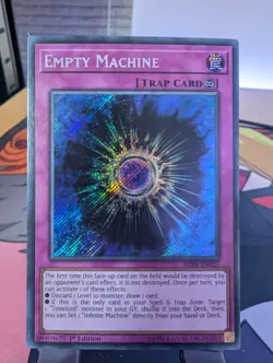 YuGiOh! Empty Machine BLRR-EN027 Secret Rare 1st Ed - Image 1