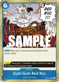 Gum-Gum Red Roc [OP04 - OP04-056] - NM [Foil] TCG One Piece - Image 1