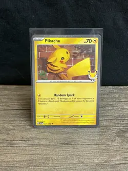 Pikachu 051/162 2026 Pokemon Day - 30th Anniversary Stamped Promo Card NM - Image 1