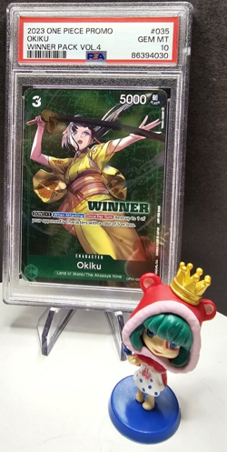 PSA 10 Okiku OP01 035 WINNER Promotional Tournament One Piece Card Game English - Image 1