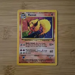 Pokemon Flareon 3/64 Jungle Holo Rare Unlimited Stage 1 70 HP English Card - Image 1