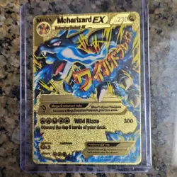 Pokemon TCG Mega Mcharizard EX Gold Metal 230 HP 300 Attack 230 Card English - Image 1