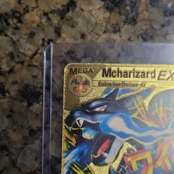 Pokemon TCG Mega Mcharizard EX Gold Metal 230 HP 300 Attack 230 Card English - Image 3