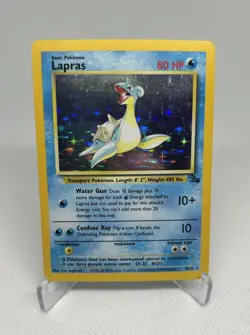 Lapras 10/62 Fossil Holo Rare Unlimited 1999 Pokemon TCG Card English LP - Image 1