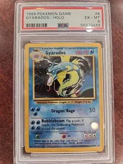 Gyarados Base Set Holo Pokemon Card WOTC EX - Mint PSA 6 - Image 1