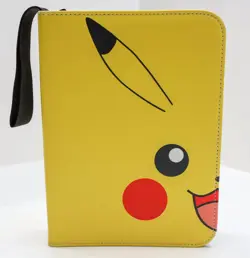 Pokemon Pikachu 4 Pocket Zippered Card Binder Album 50 Pages TCG - Image 1