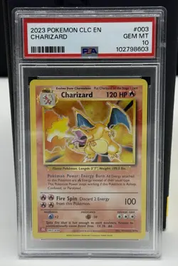 Pokemon Card Charizard 003/034 CLC Classic Collection English Holo PSA 10 - Image 1