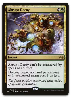 Abrupt Decay #146 (NM) Modern Masters 2017 MM3 Magic MTG - Image 1