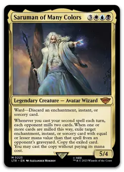 Saruman of Many Colors #223 (NM) Lord of the Rings LTR Magic MTG - Image 1