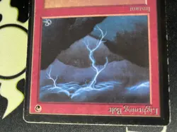 Magic The Gathering, Lightning Bolt, Beta Edition Light To Play Condition ￼ - Image 3