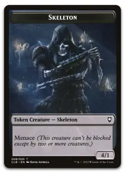 Skeleton Token #8 (NM) Baldur's Gate CLB Magic MTG - Image 1