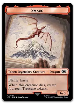 Smaug Token #7 (NM) Lord of the Rings LTR Magic MTG - Image 1