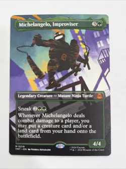 [1x] Michelangelo, Improviser - Borderless Near Mint, English UB: Teenage Mutant - Image 1