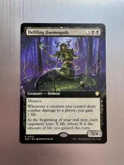 Defiling Daemogoth - 75 - MTG: Secrets of Strixhaven - Extended Art - Regular - Image 1