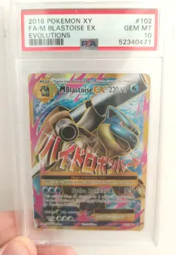 Pokemon Mega M Blastoise Ex 102/108 Full Art XY Evolutions PSA 10 - Eng - Image 1
