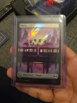 Alt Foil Basic Lands Plains TNMT Turtles MTG Magic The Gathering Near Mint - Image 1