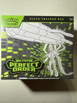 Pokemon TCG: Mega Evolution Perfect Order Elite Trainer Box Sealed Slight Scuff - Image 1