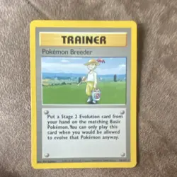 Pokemon Breeder Trainer Base Set 76/102 Uncommon Regular English - Image 1
