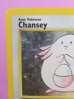 Pokemon TCG Chansey 3/102 Base Set Holo Rare Moderately Played - Image 3