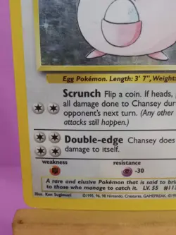 Pokemon TCG Chansey 3/102 Base Set Holo Rare Moderately Played - Image 5
