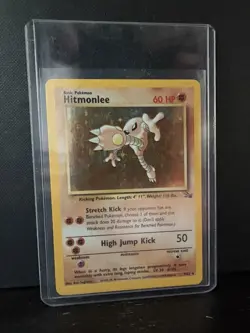 Pokemon TCG Hitmonlee 7/62 Fossil Holo Rare Wizards 1999 - Image 3