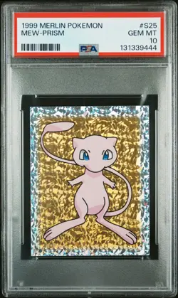 PSA 10 GEM MINT 1999 MERLIN POKEMON #S25 MEW-PRISM - Image 1