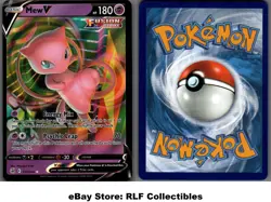 2021 Pokemon, Fusion Strike, #113/264 Mew V, Holo Ultra Rare - Image 1