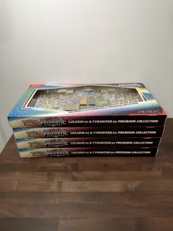 Lot of 4 Pokemon Lucario Ex Tyranitar Ex Premium Collection Prismatic Evolution - Image 2