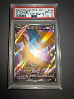 2020 Pokemon Black Star Promo Charizard V PSA 10 Gem Mint #050 Englisch - Image 1