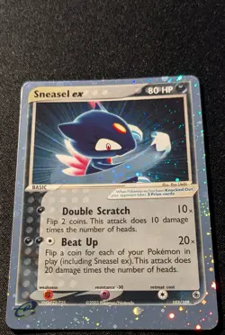 Pokemon EX RUBY&SAPPHIRE - #103/109 Sneasel ex - Ultra Rare Holo - ENG - NM+ - Image 4