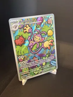 2025 Pokemon Ambipom 107/094 Phantasmal Flames Stage 1 Holo Illustration Rare - Image 2