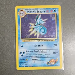 Pokemon Misty's Seadra Gym Heroes Prerelease Promo Holo 9/132 - Image 1