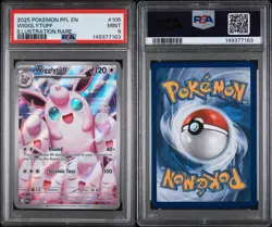 2025 POKEMON PFL EN-PHANTASMAL FLAMES ILLUSTRATION RARE #105 WIGGLYTUFF PSA 9 - Image 3