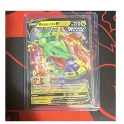 Pokemon TCG Rayquaza V SWSH147 Sword & Shield Promo Holo Rapid Strike 210 HP - Image 1