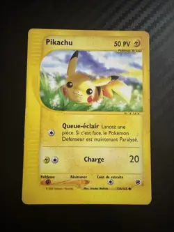 PIKACHU COMMUNE - POKEMON 124/165 EXPEDITION FR - Image 1