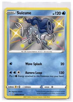 SUICUNE SV022/SV122 SHINY RARE SHINING FATES SHINY VAULT POKEMON NEAR MINT - Image 1
