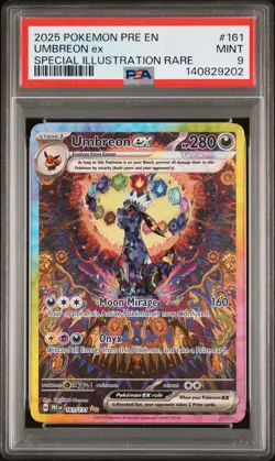 2025 POKEMON PRE EN-PRISMATIC EVOLUTIONS #161 UMBREON EX PSA 9 - Image 1