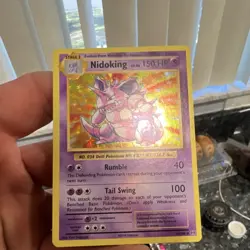 Pokemon TCG Nidoking Evolutions 45/108 Holo Rare 150 HP Reverse Holo 2016 - Image 1