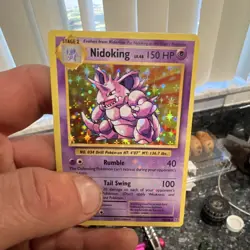 Pokemon TCG Nidoking Evolutions 45/108 Holo Rare 150 HP Reverse Holo 2016 - Image 2